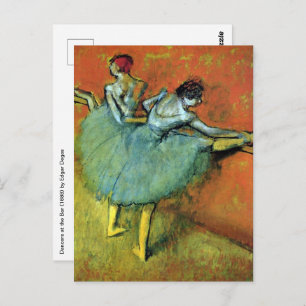 Dancers at the Bar by Edgar Degas, Vintage Ballet Postcard