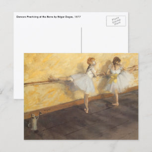 Dancers at the Bar by Edgar Degas, Vintage Ballet Postcard