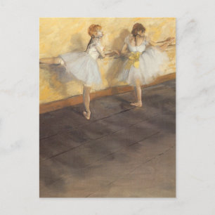 Dancers at the Bar by Edgar Degas, Vintage Ballet Postcard