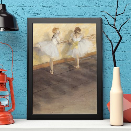 Dancers at the Bar by Edgar Degas Vintage Ballet Poster