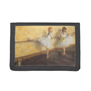 Dancers at the Bar by Edgar Degas, Vintage Ballet Tri-fold Wallet
