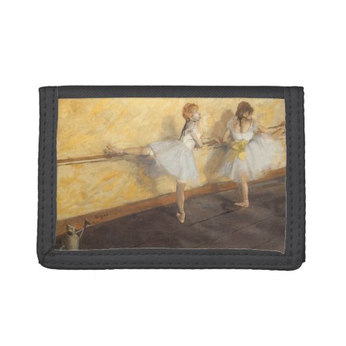 Dancers at the Bar by Edgar Degas Vintage Ballet Trifold Wallet