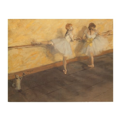Dancers at the Bar by Edgar Degas Vintage Ballet Wood Wall Art