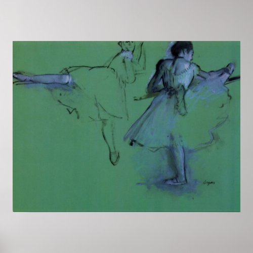 Dancers at the Barre by Edgar Degas Ballet Art Poster