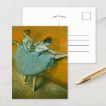 Dancers at the Barre | Edgar Degas Postcard<br><div class="desc">Dancers at the Barre by French impressionist artist Edgar Degas. Degas is famous for his pastel drawings and oil paintings. He was a master in depicting movement,  as can be seen in his many works of ballet dancers.

Use the design tools to add custom text or personalize the image.</div>