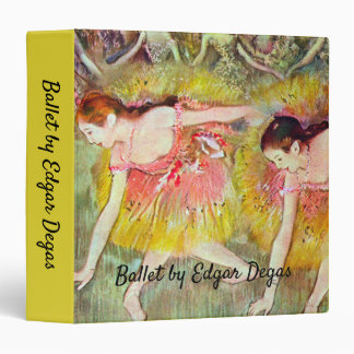 Dancers Bending Down by Edgar Degas, Ballet Art 3 Ring Binder