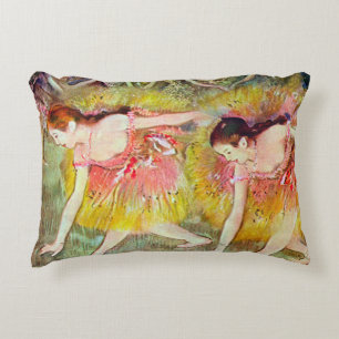 Dancers Bending Down by Edgar Degas, Ballet Art Accent Pillow