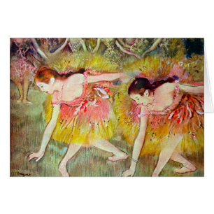 Dancers Bending Down by Edgar Degas, Ballet Art Cards