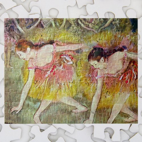 Dancers Bending Down by Edgar Degas Ballet Art Jigsaw Puzzle