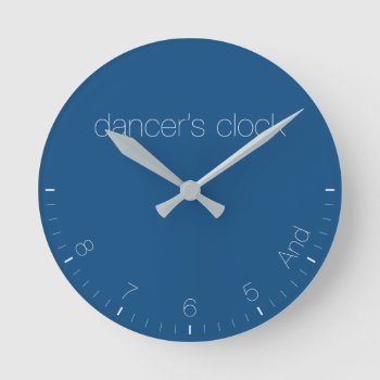 Dancer's Clock Classic Blue by univercitizen at Zazzle