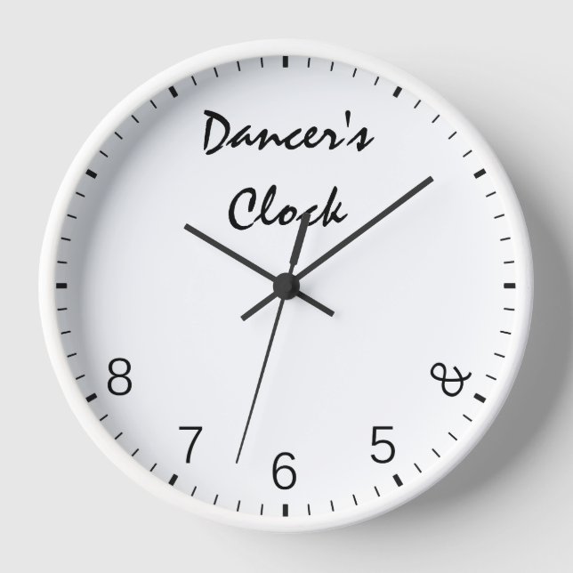 Dancers Clock - Funny Dancing Dance Humor 5678 (Front)
