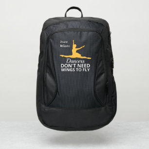 Dancers don't need wings to fly ballerina quote port authority® backpack