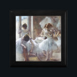 Dancers Edgar Degas Gift Box<br><div class="desc">Dancers Edgar Degas. Cute portrait in pastel white-brown tones. Ballerinas in white skirts are going to class. The girls straighten their dresses. Reproduction of famous works of art images in the public domain.</div>