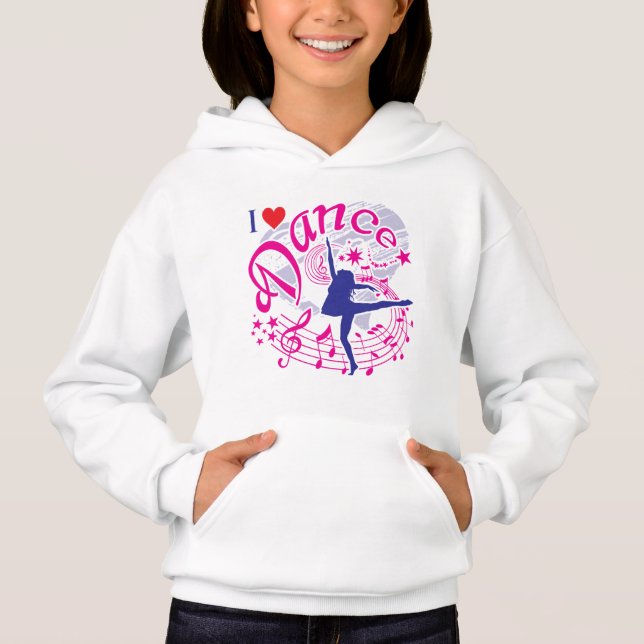 Dancer's, I Love Dance, dancing Hoodie (Front)