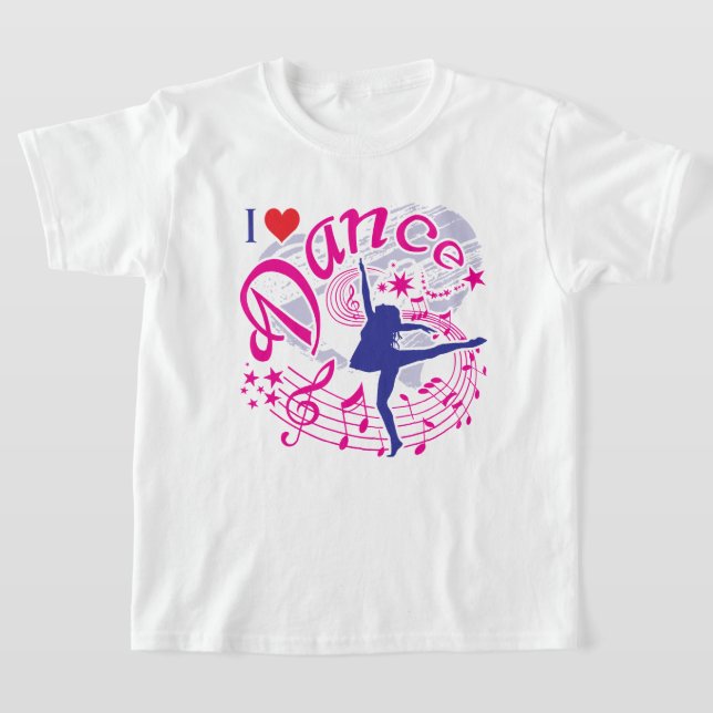 Dancer's, I Love Dance T-Shirt (Laydown)