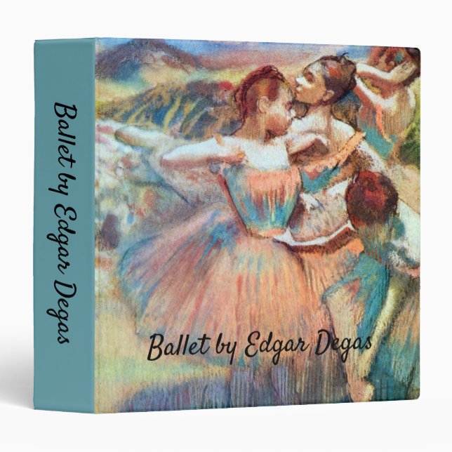 Dancers in a Landscape by Edgar Degas 3 Ring Binder (Front/Spine)