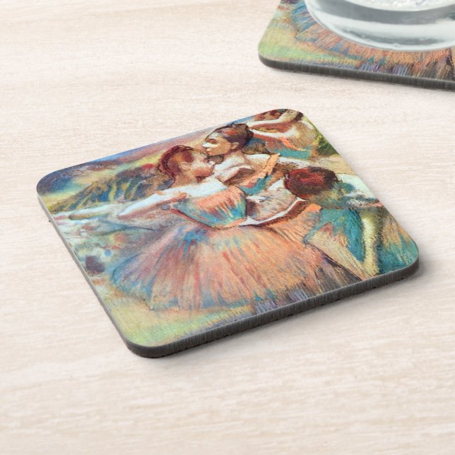 Dancers in a Landscape by Edgar Degas Beverage Coaster (Left Side)