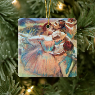 Dancers in a Landscape by Edgar Degas Ceramic Ornament