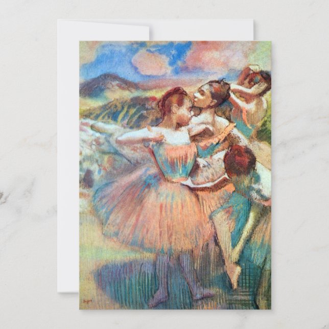 Dancers in a Landscape by Edgar Degas Invitation (Front)