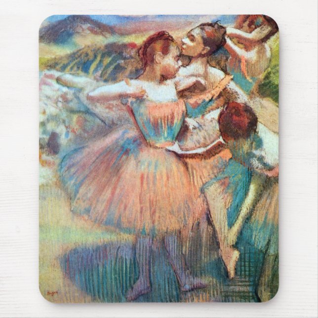 Dancers in a Landscape by Edgar Degas Mouse Pad (Front)