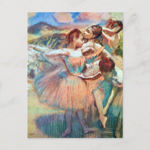 Dancers in a Landscape by Edgar Degas Postcard