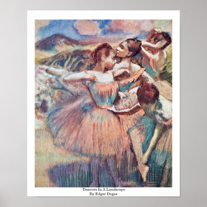 Dancers In A Landscape By Edgar Degas Print
