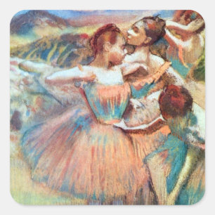 Dancers in a Landscape by Edgar Degas Square Sticker