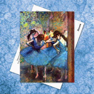 Dancers in Blue Ballet Edgar Degas Postcard
