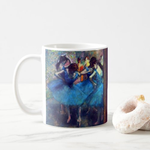 Dancers in Blue by Edgar Degas Vintage Ballet Art Coffee Mug