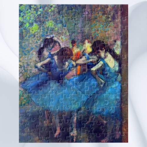 Dancers in Blue by Edgar Degas Vintage Ballet Art Jigsaw Puzzle