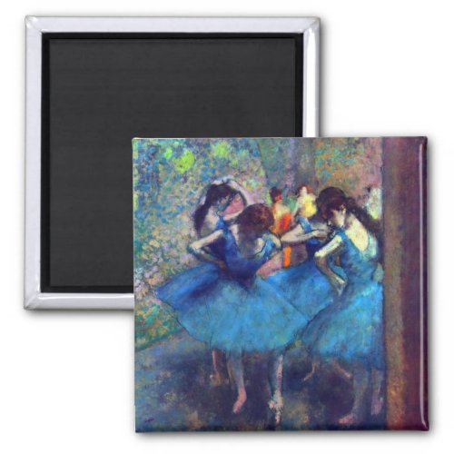 Dancers in Blue by Edgar Degas Vintage Ballet Art Magnet
