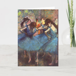 Dancers in Blue Card