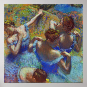 Dancers in Blue, Edgar Degas Poster