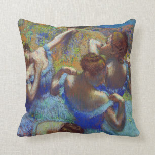 Dancers in Blue, Edgar Degas Throw Pillow