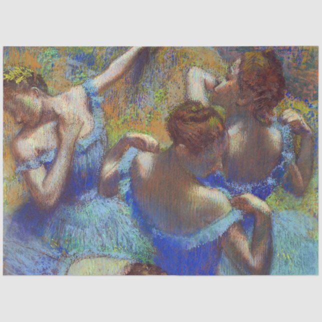 Dancers in Blue, Edgar Degas Tissue Paper (Front)