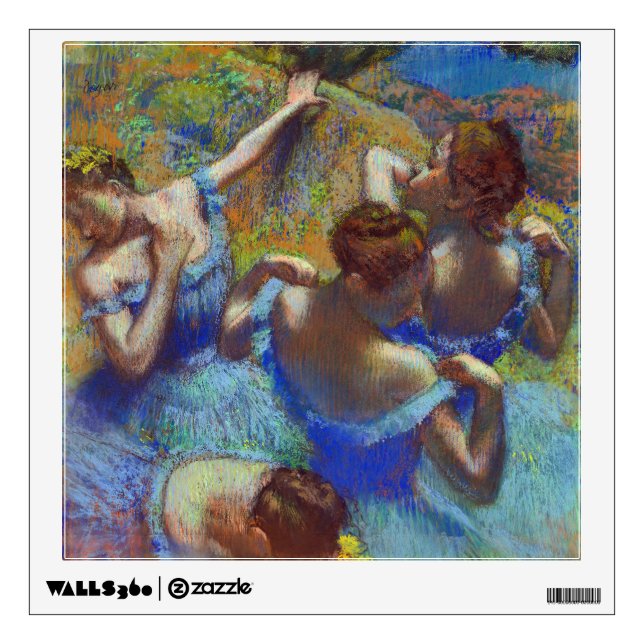 Dancers in Blue, Edgar Degas Wall Decal (Front)