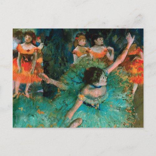 Dancers in Green by Edgar Degas Postcard