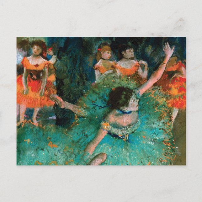 Dancers in Green by Edgar Degas Postcard (Front)