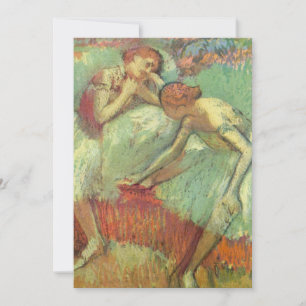 Dancers in Green by Edgar Degas, Vintage Ballet Invitation