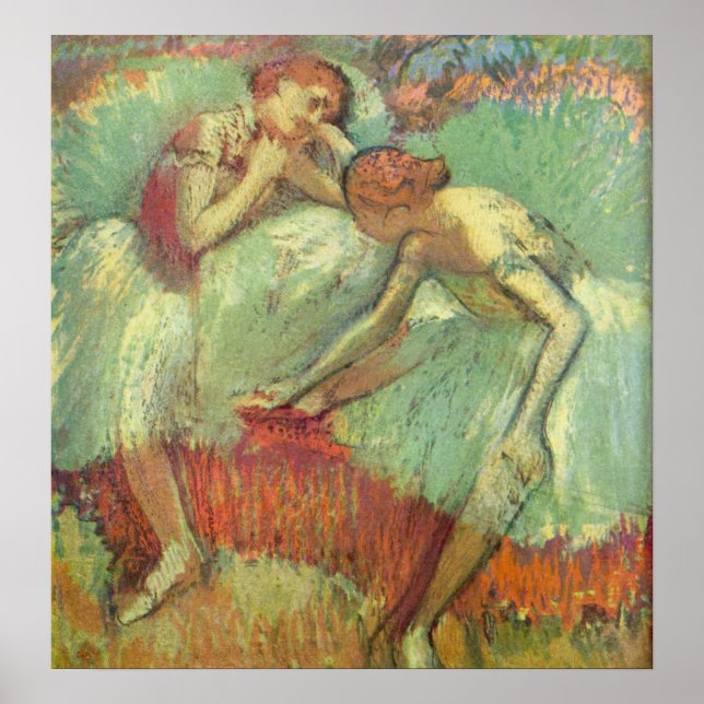 Dancers in Green by Edgar Degas, Vintage Ballet Poster (Front)