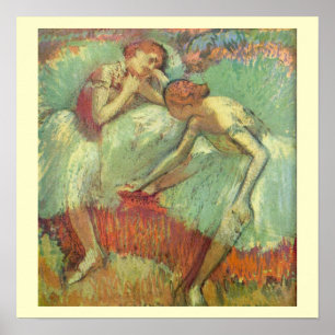 Dancers in Green by Edgar Degas, Vintage Ballet Poster