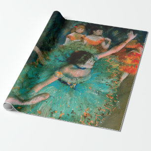 Dancers in Green by Edgar Degas Wrapping Paper