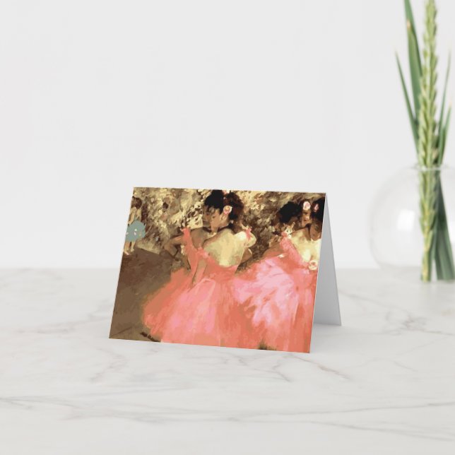 Dancers in Pink by Degas Notecard (Front)