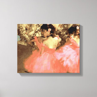 Dancers in Pink by Degas Wrapped Canvas Print