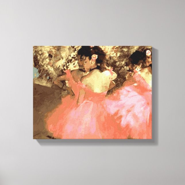 Dancers in Pink by Degas Wrapped Canvas Print (Front)
