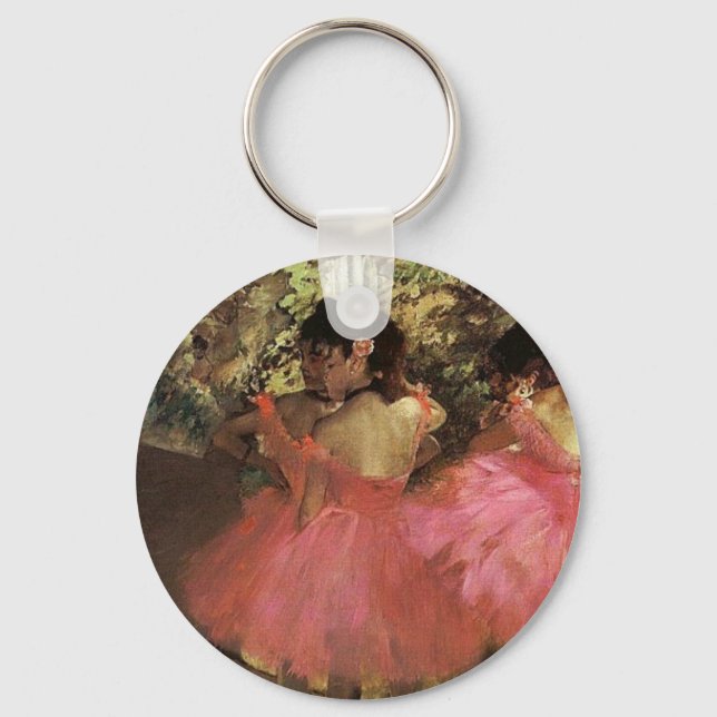 Dancers in Pink by Edgar Degas Keychain (Front)