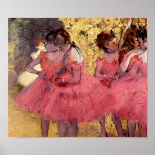 Dancers in Pink by Edgar Degas Poster (Front)