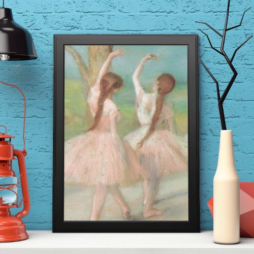 Dancers in Pink by Edgar Degas Vintage Ballet Art Poster