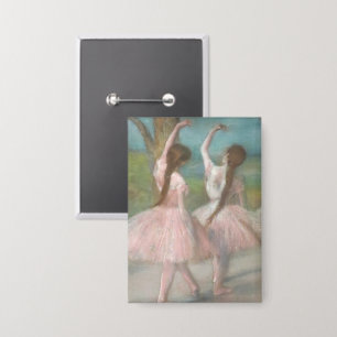 Dancers in Pink Edgar Degas Button