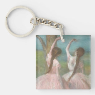 Dancers in Pink Edgar Degas Keychain